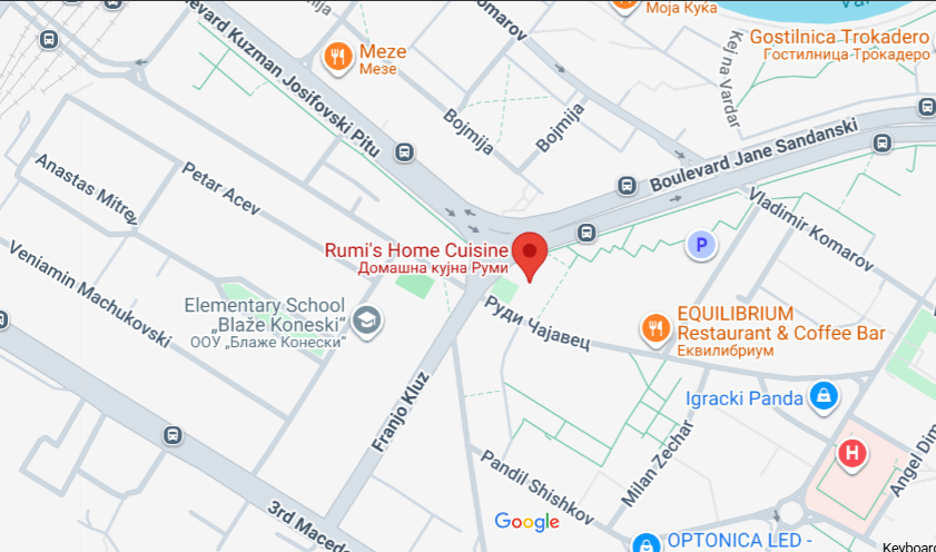 Rumi's Home Cuisine Location